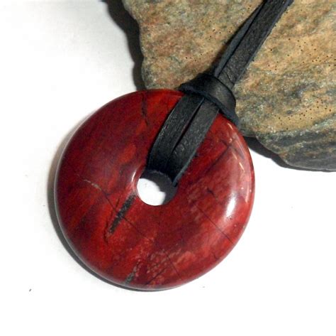 Red Jasper Donut Necklace