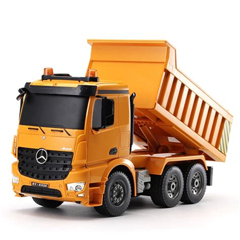 4WD RC Car 2.4G 9ch RC Dump Truck Engineering Construction Loading Dump ...