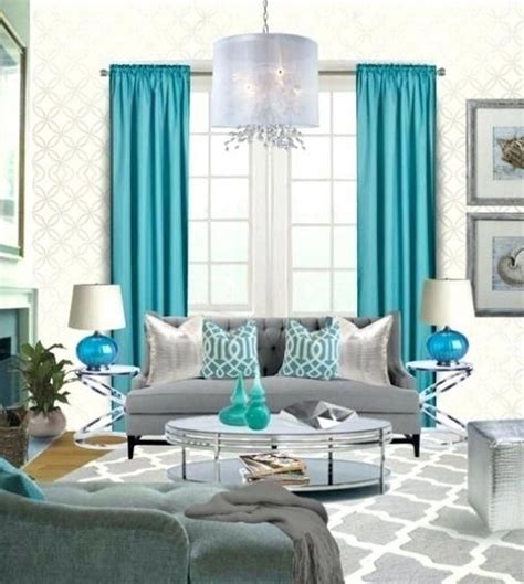 Comfy Grey And Turquoise Living Room Décor Ideas 27 # ...