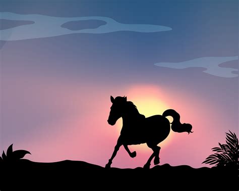 Silhouette horse 433611 Vector Art at Vecteezy