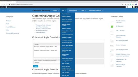 Coterminal Angle Calculator - YouTube