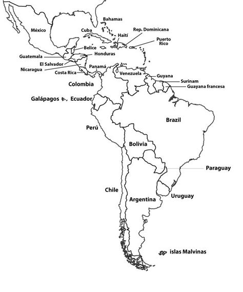 Mapa de América del Sur 🥇 Mapas de Sudamérica ⊛ Suramérica