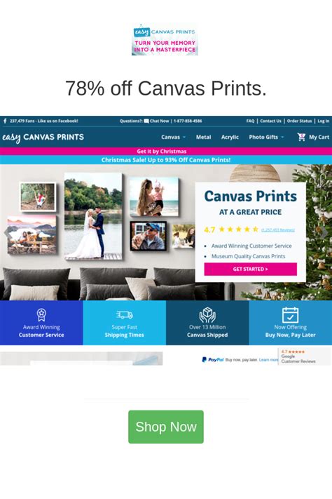 Easy Canvas Prints Deals | 75% off Canvas Prints and Free Shipping ...