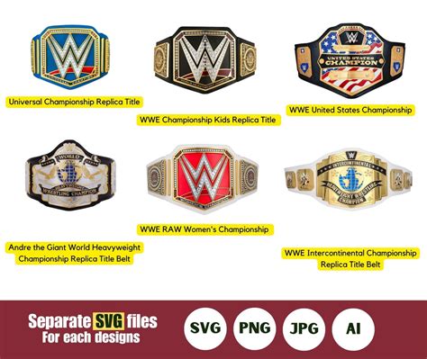 WWE SVG Belt Championship, Belt Svg, Heavyweight Belt, Clipart, WWE ...