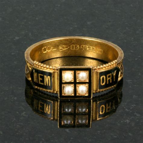 Buy Victorian mourning ring with enamel Sold Items, Sold Rings Sydney ...