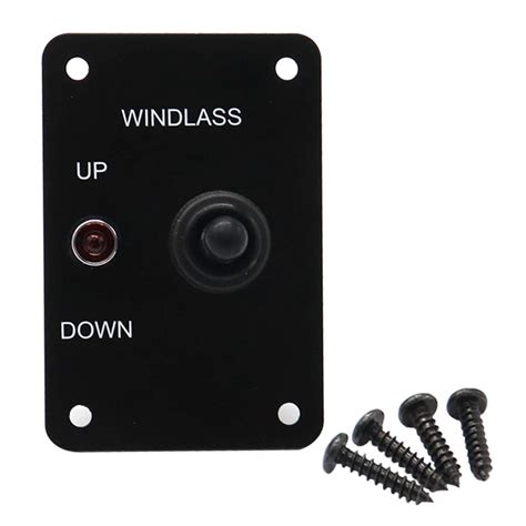 Buy Anchor Windlass Up/Down Rocker Switch Panel Marine Windlass ON-OFF-ON Control Panel With Red ...