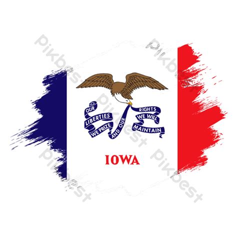 Usa Flag Vector State Iowa Design Template PNG Images | EPS Free Download - Pikbest