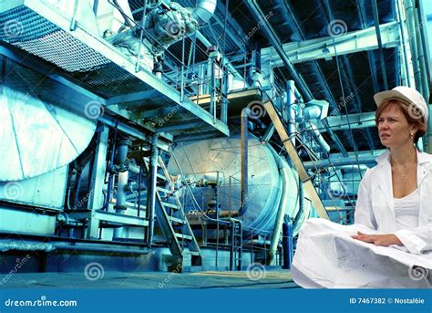 Woman Engineer, Equipment, Cables And Piping Stock Photo - Image of person, hardhat: 7467382