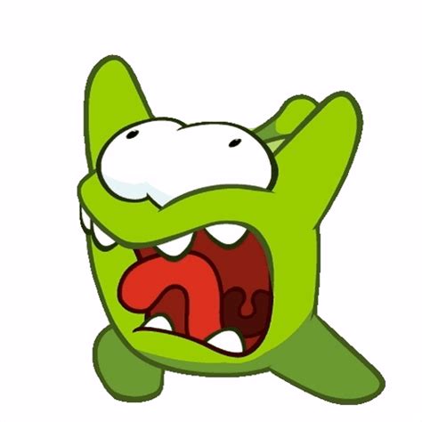 Freaking Out Om Nom Sticker - Freaking out Om nom Cut the rope - Discover & Share GIFs