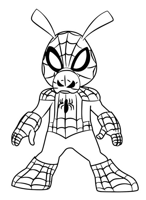 Spider Man Into the Spider Verse Coloring Pages Spider Ham - Free Printable Coloring Pages