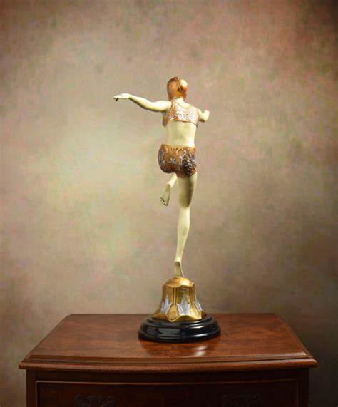 Con Brio Dancer in Golden Costume Bronze Sculpture Free Shipping!