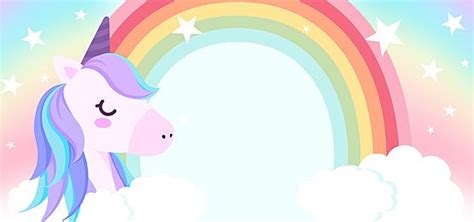 Rainbow Unicorn Stars Clouds Background, Pc Wallpaper, Wallpaper, Color Background Image And ...