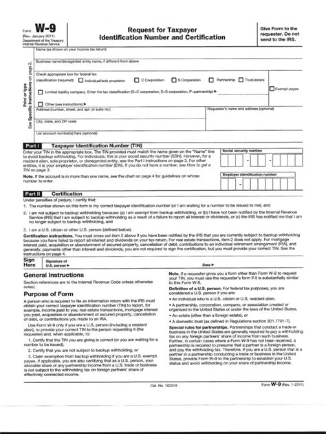 Irs Printable W 9 Form - Printable Forms Free Online