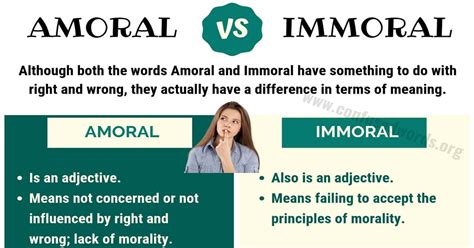 AMORAL vs IMMORAL: How to Use Immoral vs Amoral Correctly? - Confused Words