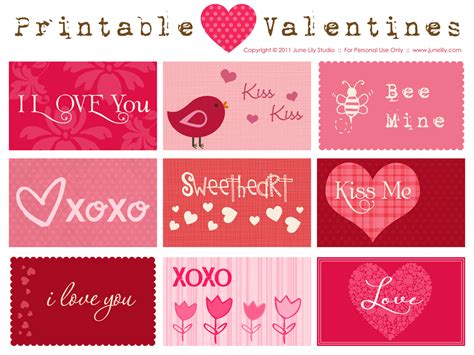 Printable Valentines | June Lily | Design, Illustration, and Printables