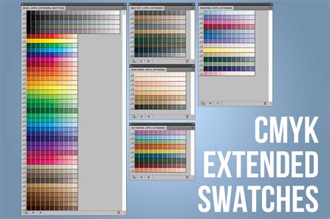 CMYK Extended Swatches-Illustrator ~ Color Palettes ~ Creative Market