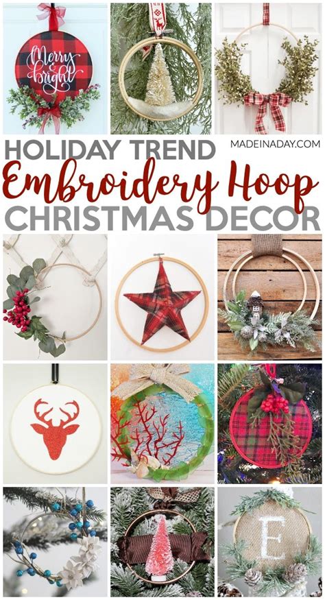 Festive Embroidery Hoop Christmas Decorations for a Stylish Holiday