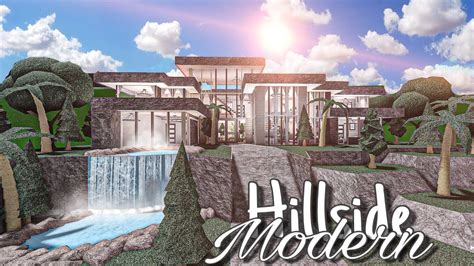 ROBLOX BLOXBURG: Hillside Modern Mansion || House Build | Modern ...