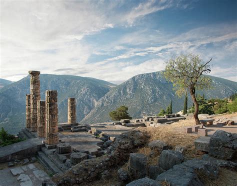 Ancient Ruins At Delphi, Greece Photograph by Ed Freeman - Pixels