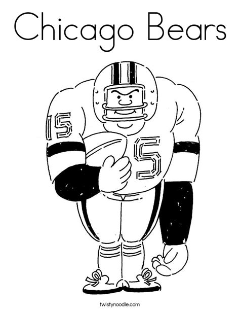 Chicago Bears Coloring Page - Twisty Noodle