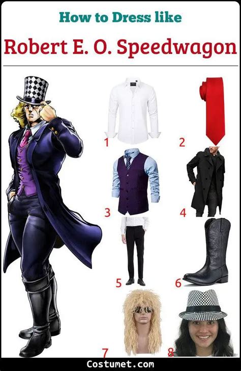 Robert E. O. Speedwagon's Costume from JoJo's Bizarre Adventure for Cosplay & Halloween 2023 ...