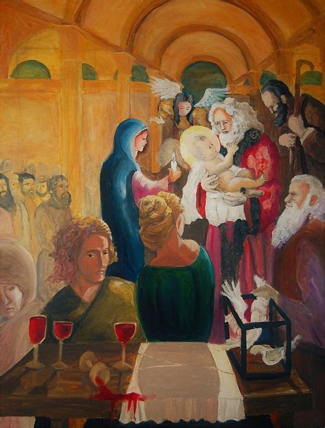 Jesus Is Presented In The Temple Painting by Dr Michael Sullo | Fine Art America