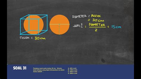 Belajar Menghitung Volume Bola Di Dalam Kubus - YouTube