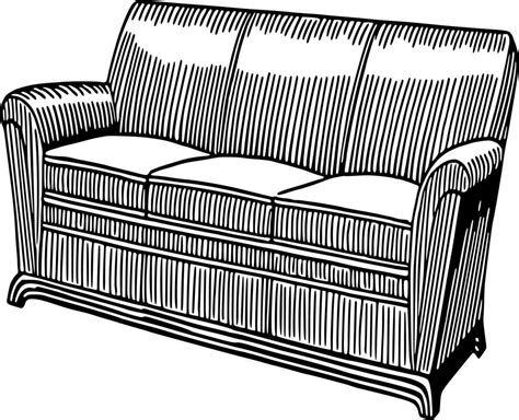 Vector silhouette of sofa on white background 23558426 Vector Art at Vecteezy