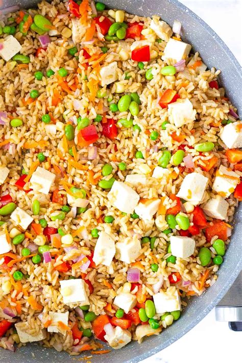 Tofu Fried Rice (Healthy, Vegan) - The Picky Eater