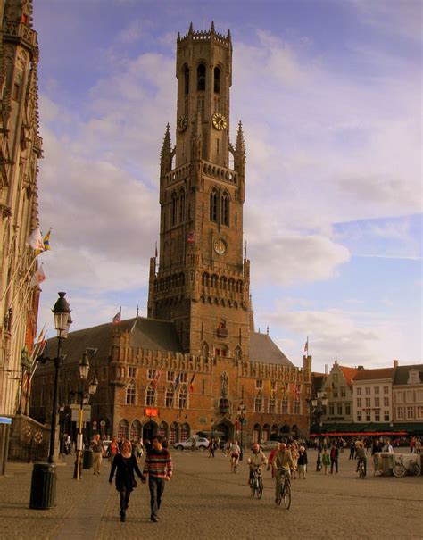 Bruges market square The Market square is dominated by the cloth hall ...