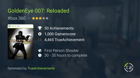 GoldenEye 007: Reloaded Achievements | TrueAchievements