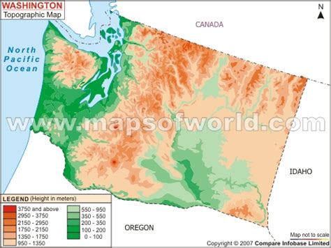 Washington State Elevation Map
