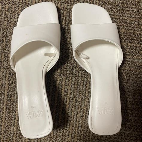 Zara Men's White Sandals | Depop