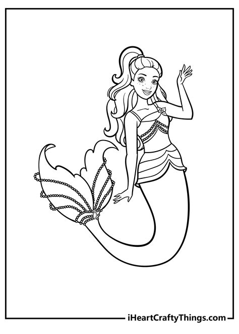 Barbie Mermaid Coloring Page More Barbie Coloring Sheets On Hellokids | Images and Photos finder