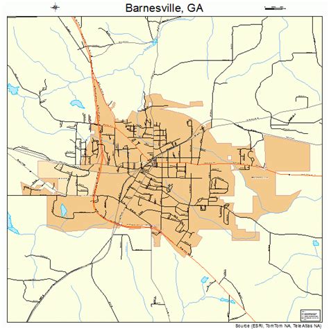 Barnesville Georgia Street Map 1305344