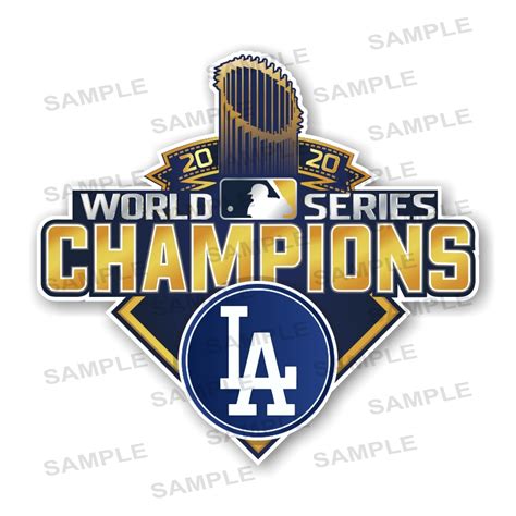 Los Angeles Dodgers 2020 World Series Champions Precision Cut Decal ...