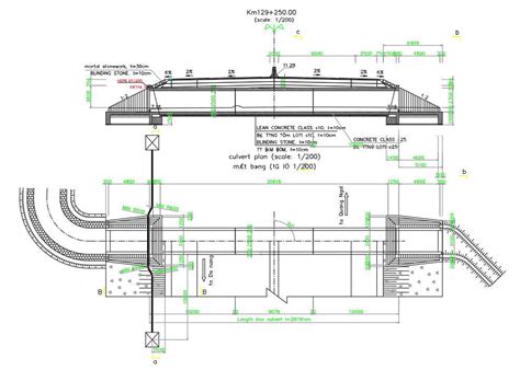 AutoCAD drawing of the culvert plan section details.Download the AutoCAD DWG file. - Cadbull