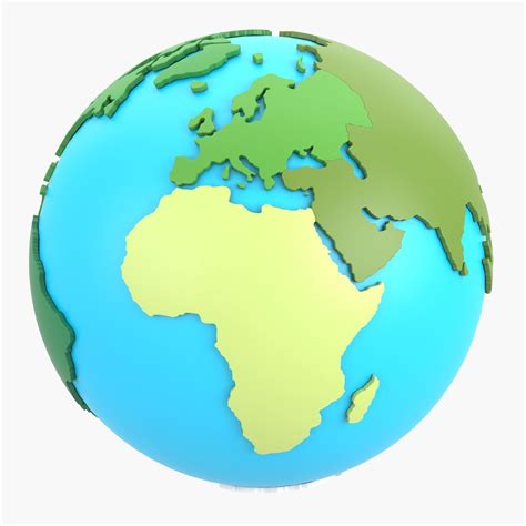 World globe continents 3D model | CGTrader