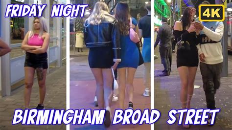 Birmingham Broad Street - Friday Night - 11pm Night Life Clubbing # ...