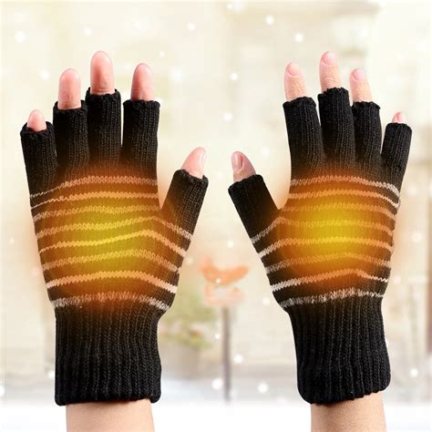 FAGINEY - FAGINEY 1 Pair 5V USB Winter Warm Heating Gloves Men Women ...