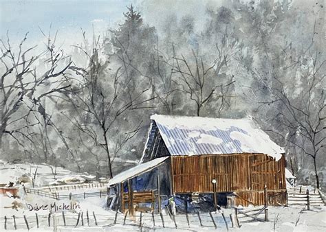 Winter Barn - Diane Michelin