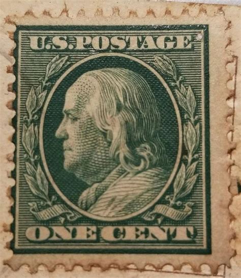 1909 Benjamin Franklin Unmarked One Cent Stamp Green | Etsy | Rare stamps, Vintage stamps ...