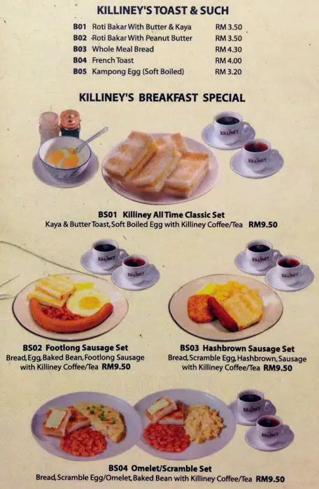 Killiney - Killiney Kopitiam Hub Menu - Zomato Malaysia