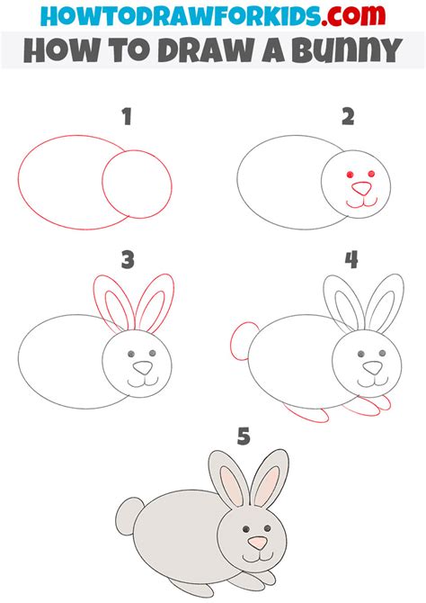 How to Draw a Bunny for Kindergarten - Easy Tutorial For Kids