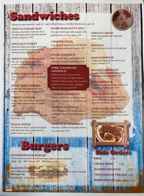 Rachel's Restaurant menus in Elsberry, Missouri, United States