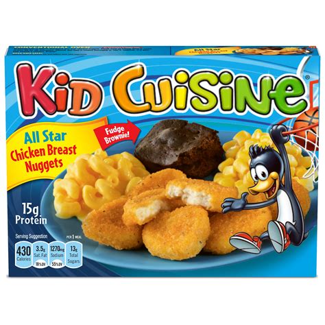 Kid Cuisine Chicken Breast Nuggets Macaroni And Cheese Sauce, Corn & Brownie Frozen Meal, 8.8 oz ...