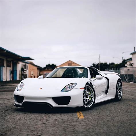 Porsche 918 Spider painted in White Photo taken by: @guywithacamera415 on Instagram Owned by ...