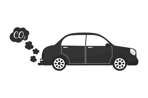 Car Exhaust Co2 Smoke Isolated Icon On White Background Auto Service Stock Illustration ...