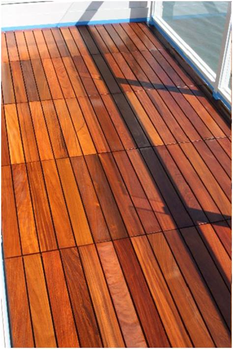 Sealed Ipe wood deck tiles #outdoorwood in 2020 | Wood deck tiles, Ipe ...