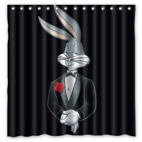 Bugs Bunny Bath Shower Curtain 180x180cm Fashional Waterproof Polyester Bathroom Curtains ...